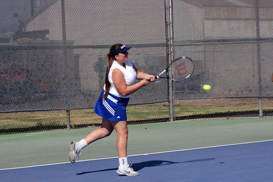 Kristie Jimenez with the backhand. 